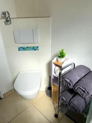 Ein Badezimmer in der Unterkunft Perfekt für 1, 2 und bis zu 6 Personen - Nah am Flughafen, Frankfurt City, Wiesbaden und Rüsselsheim