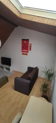 Ein Sitzbereich in der Unterkunft Vieja Casita de huespedes con Escaleras