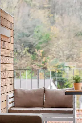 Ein Sitzbereich in der Unterkunft Maxim Apartments