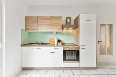 Küche/Küchenzeile in der Unterkunft Zentrale Lage, zwei Schlafzimmer, Waschmaschine