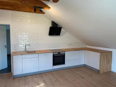 Küche/Küchenzeile in der Unterkunft Ferienwohnung Auf der Höhe