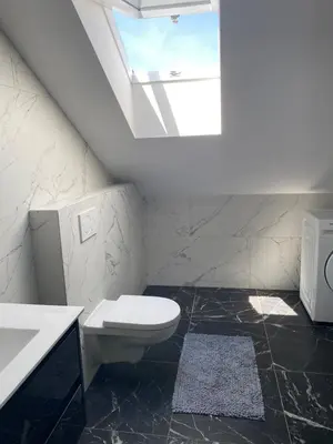 Ein Badezimmer in der Unterkunft Ferienwohnung Auf der Höhe