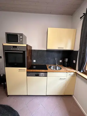 Küche/Küchenzeile in der Unterkunft Ferienwohnung am Dierbach