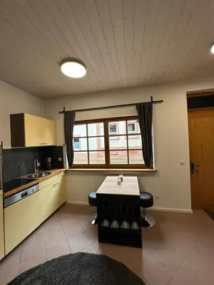 Küche/Küchenzeile in der Unterkunft Ferienwohnung am Dierbach
