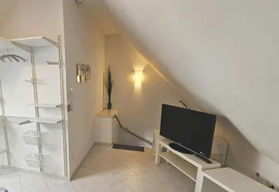 TV/Unterhaltungsangebot in der Unterkunft Solaris Ferienwohnung 53qm Netflix Glasfaser 76771 Hördt