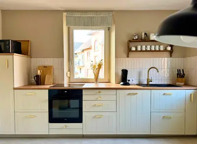 Küche/Küchenzeile in der Unterkunft Das Winzereck - 4 Sterne Ferienhaus in der Südpfalz