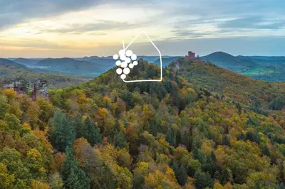 Naturlandschaft in der Nähe des Ferienhauses