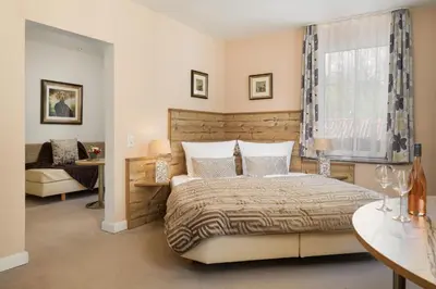 Ein Bett oder Betten in einem Zimmer der Unterkunft Gästehaus Luise