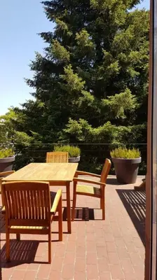 Ein Garten an der Unterkunft Gästehaus Luise