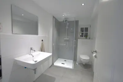 Ein Badezimmer in der Unterkunft Moderner Altstadt-Diamant