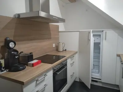 Küche/Küchenzeile in der Unterkunft Haus Pleidelsheim