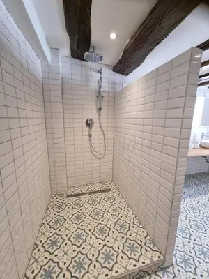 Ein Badezimmer in der Unterkunft Ferienwohnung Heppenheim an der Bergstraße WHG 1