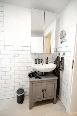 Ein Badezimmer in der Unterkunft birds-nest Ferienwohnung Balkon Kaminofen