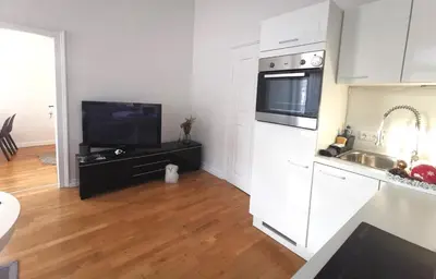 Küche/Küchenzeile in der Unterkunft Helle Stadtwohnung Miltenberg Perle am Main