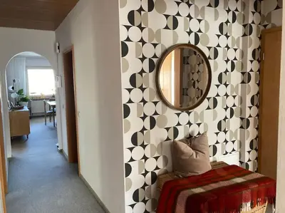 Ein Bett oder Betten in einem Zimmer der Unterkunft Großzügige Wohnung mit Flair und Aussicht