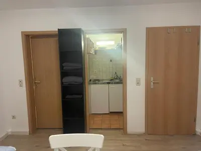 Küche/Küchenzeile in der Unterkunft Easy Living Neckarsulm Zentrum
