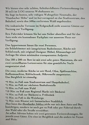 Grundriss der Unterkunft Ferienwohnung Bergblick