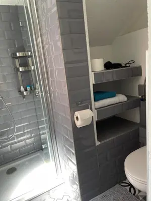 Ein Badezimmer in der Unterkunft Charmante Wohnung in Burgnähe