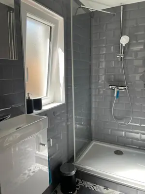 Ein Badezimmer in der Unterkunft Charmante Wohnung in Burgnähe