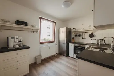 Küche/Küchenzeile in der Unterkunft große Wohnung in Weinheim mit Charme
