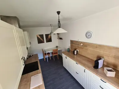 Küche/Küchenzeile in der Unterkunft FeWo Heppenheim