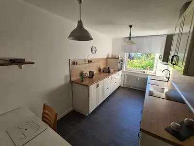 Küche/Küchenzeile in der Unterkunft FeWo Heppenheim