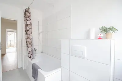 Ein Badezimmer in der Unterkunft nJoy! Central & Pleasant Pforzheim - Balkon