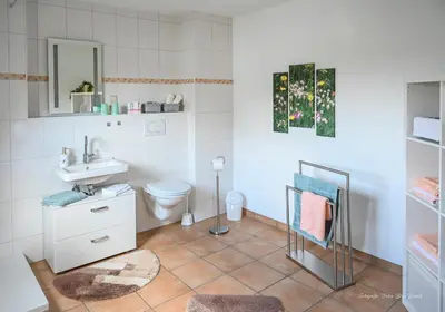 Ein Badezimmer in der Unterkunft Ferienwohnung Helena