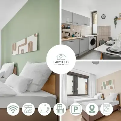 FABYLOUS Homes City Apartment I Gruppen I Waschtrockner I Balkon I belebte Lage