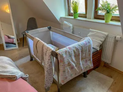 Ein Bett oder Betten in einem Zimmer der Unterkunft Apartment am historischen Rathaus