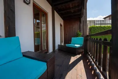 Ein Sitzbereich in der Unterkunft Design-Fachwerk-Suite - Balkon-Parkplatz-Therme