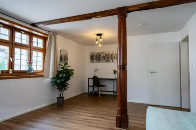 Grundriss der Unterkunft Design-Fachwerk-Suite - Balkon-Parkplatz-Therme