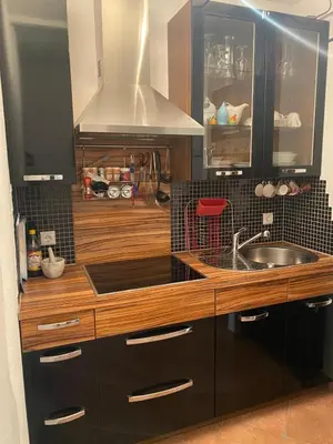 Küche/Küchenzeile in der Unterkunft bei Tante Tina