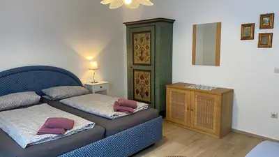 Ein Bett oder Betten in einem Zimmer der Unterkunft Großzügige Wohnung zum Wohlfühlen mit 116qm