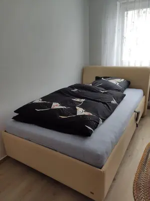 Ein Bett oder Betten in einem Zimmer der Unterkunft Großzügige Wohnung zum Wohlfühlen mit 116qm