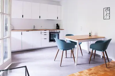 Küche/Küchenzeile in der Unterkunft Moderne Loft-Wohnung im Herzen von Karlsruhe 68m2 1 OG