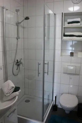 Ein Badezimmer in der Unterkunft Ferienwohnung Maria! Respektvoller Umgang