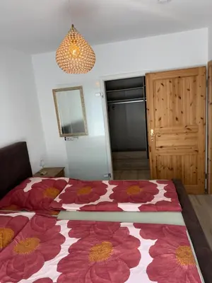 Ein Bett oder Betten in einem Zimmer der Unterkunft Pfalzgrün - Wohnen mit Stil