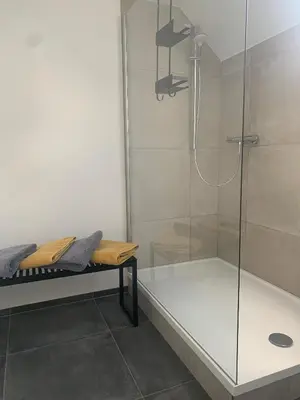 Ein Badezimmer in der Unterkunft Bienenstock