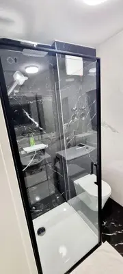 Ein Badezimmer in der Unterkunft Einliegerwohnung NEU in Vaihingen Enz Horrheim