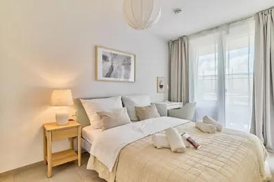 Ein Bett oder Betten in einem Zimmer der Unterkunft Ludwiga - Stilvolles Apartment nahe Stuttgart