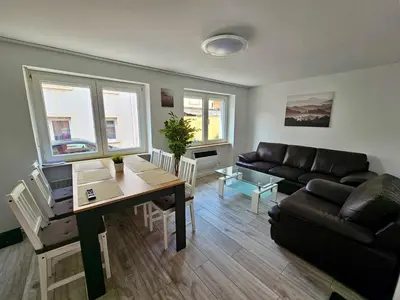 Ein Sitzbereich in der Unterkunft Work & Stay House in Biebelnheim