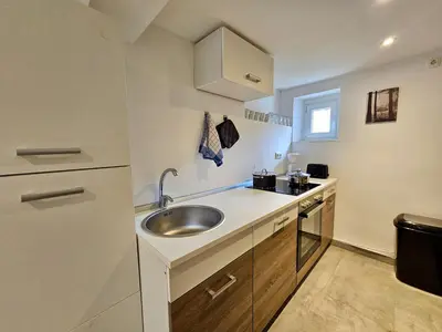 Küche/Küchenzeile in der Unterkunft Work & Stay House in Biebelnheim
