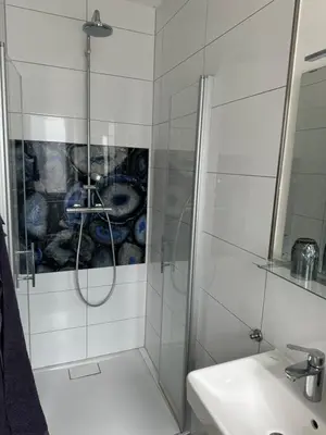 Ein Badezimmer in der Unterkunft Moderne Doppelhaushälfte in Oppenheim