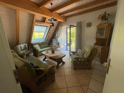 Ein Sitzbereich in der Unterkunft Glattbacher Hof Ferienwohnung 9