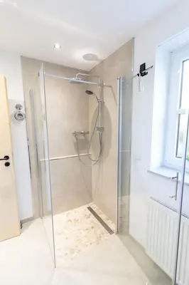 Ein Badezimmer in der Unterkunft Ferienwohnung Steuerwald