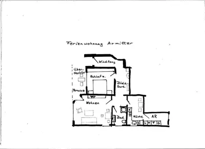 Grundriss der Unterkunft Ferienwohnung Armitter