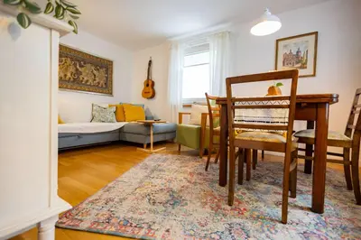 Ein Bett oder Betten in einem Zimmer der Unterkunft Paulas Ferienhaus