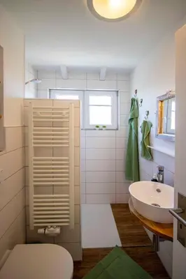 Ein Badezimmer in der Unterkunft Paulas Ferienhaus