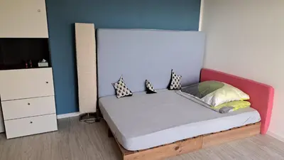 Ein Bett oder Betten in einem Zimmer der Unterkunft Wohnung in den Weinbergen